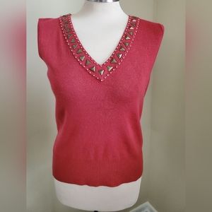 WILLI SMITH rust orange womens knit top M